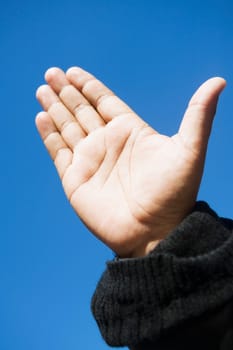 Close_up of a human hand