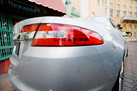 Woman smiling in a car, Biltmore Hotel, Coral Gables, Florida, USA