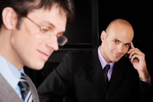 Close_up of two businessmen