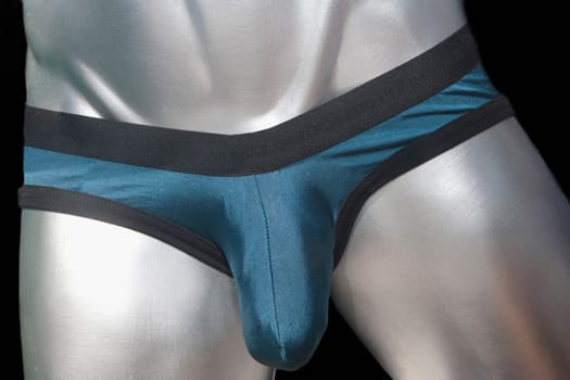 Close_up of a mannequin wearing underwear