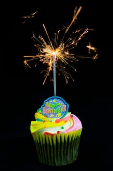 Close_up of a birthday cake