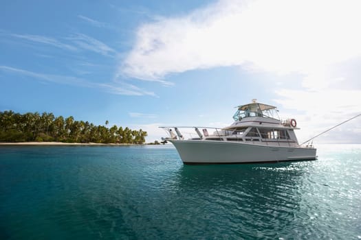 Tourboat in the sea