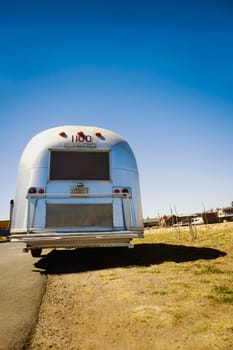 Motor home at the roadside, Las Vegas, Nevada, USA