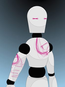 Close-up of a robot