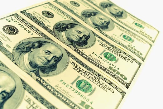 Close_up of US dollar banknotes