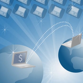 Dollar sign displayed on a laptop screen