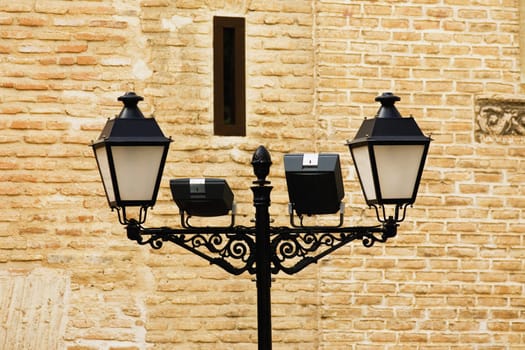 Close_up of a lamppost