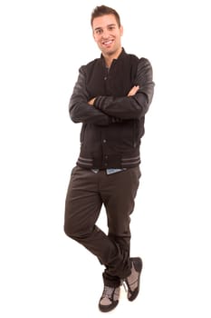 Studio picture of a young and handsome man posing isolated