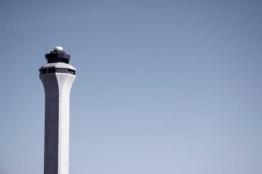 High section view of an air traffic control tower