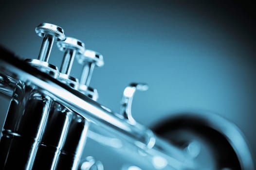 Close_up of a trumpet