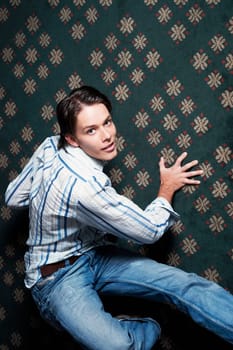 Portrait of a young man posing