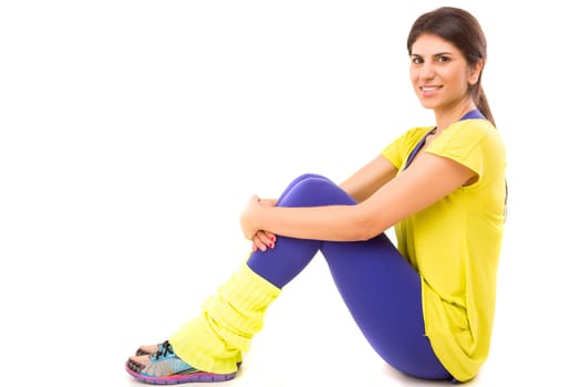 A beautiful young woman in great shape - fitness concept