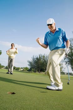 Golfer playing golf in a golf course, Biltmore Golf Course, Coral Gables, Florida, USA