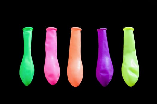 Close_up of balloons in a row
