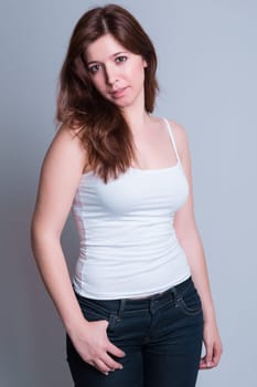 Fashion Photography - Beautiful woman posing in studio
