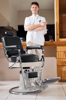 Barber in a salon