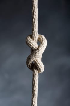 Close_up of ropes with reef knot