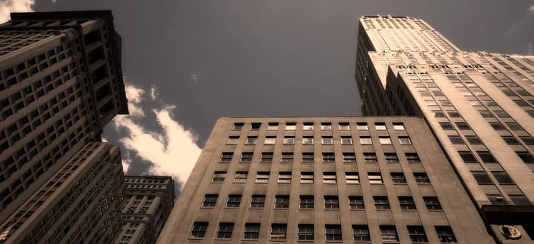 Low angle view of a building, Wall Street, Manhattan, New York City, New York State, USA