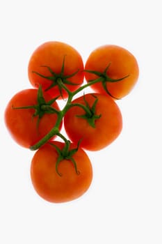 Close_up of a bunch of tomatoes