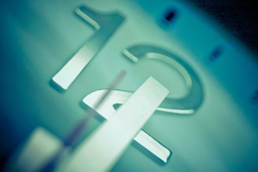 Close_up of a clock face