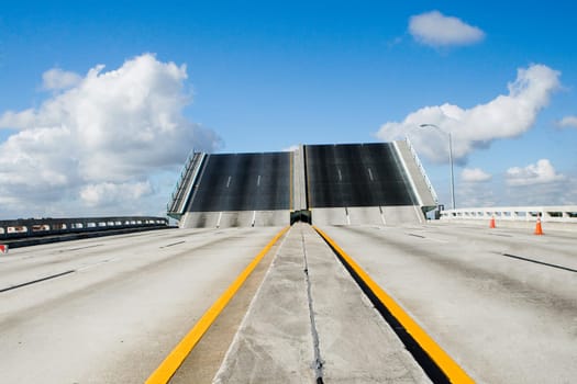 Raised drawbridge