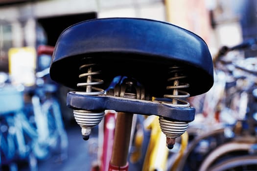 Close_up of a bicycle seat