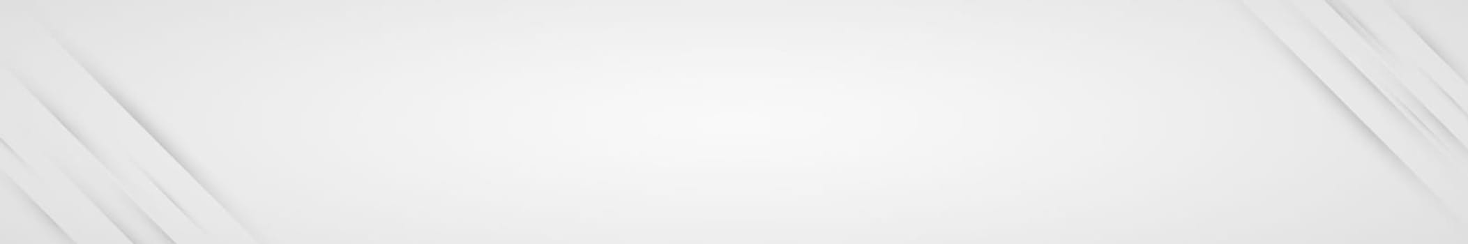 White vector panoramic background with wavy lines and shadows