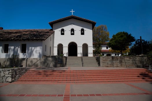 Facade of a church, Mission San Luis Obispo De Tolosa, San Luis Obispo, California, USA