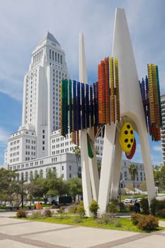 Buildings in a city, Los Angeles City Hall, Los Angeles, California, USA