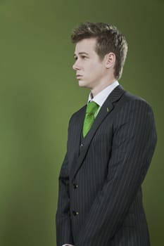 Side profile of a businessman