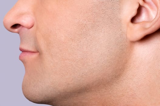 Close_up of a manŽs face