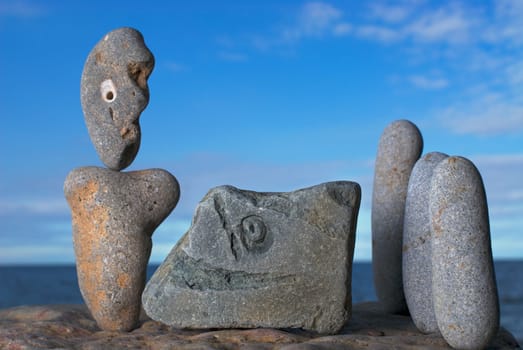 Stones on a rock