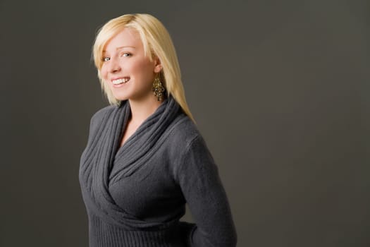 Portrait of a young woman smiling