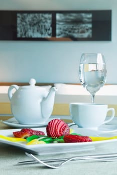 Place setting on a table
