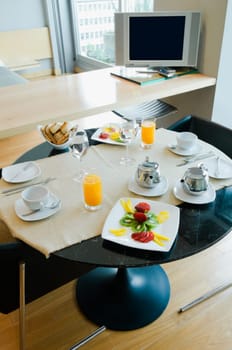 Breakfast on a table