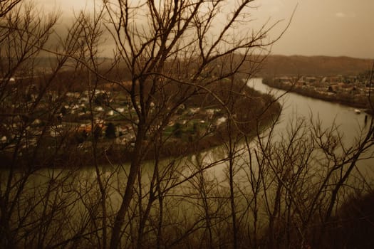 River passing through a village