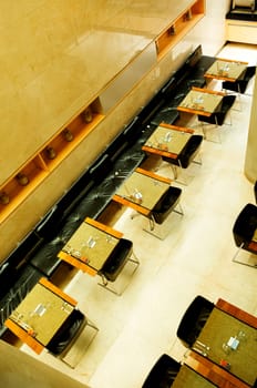 Empty chairs in a hotel