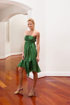 Woman posing and smiling