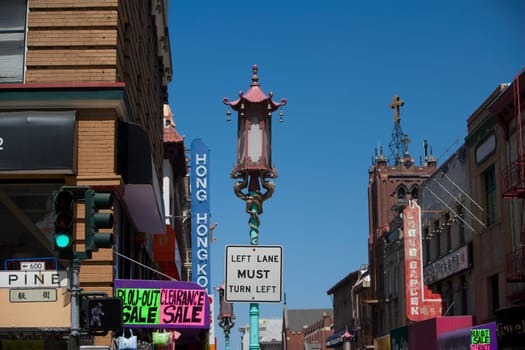 Buildings in a city, Chinatown, San Francisco, California, USA