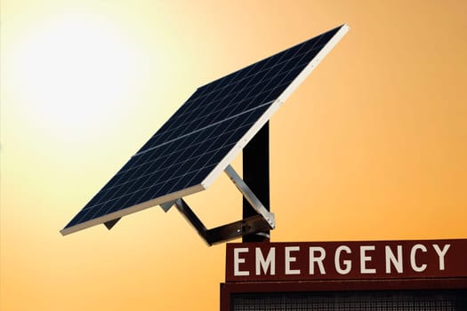 Low angle view of a solar panel