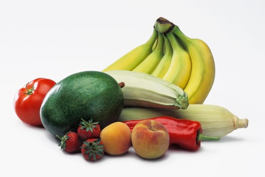 Close_up of fruits with vegetables