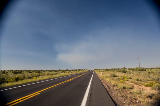Road passing through a landscape, Arizona, USA