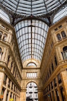Interiors of a shopping mall, Galleria Umberto I, Naples, Naples Province, Campania, Italy