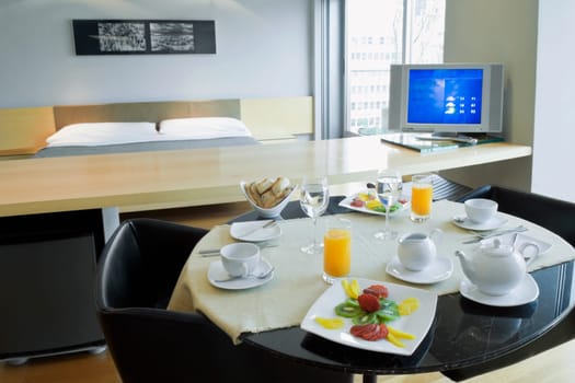 Breakfast on a table
