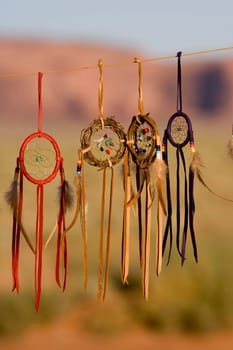 Dreamcatchers hanging for sale, Monument Valley Tribal Park, Arizona_Utah, USA