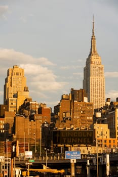 Skyscrapers in a city, Empire State Building, Manhattan, New York City, New York State, USA