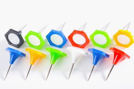 Close_up of thumbtacks