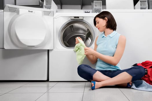 Woman doing laundry