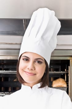 Portrait of a female chef smiling