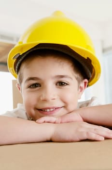Close_up of a boy smiling